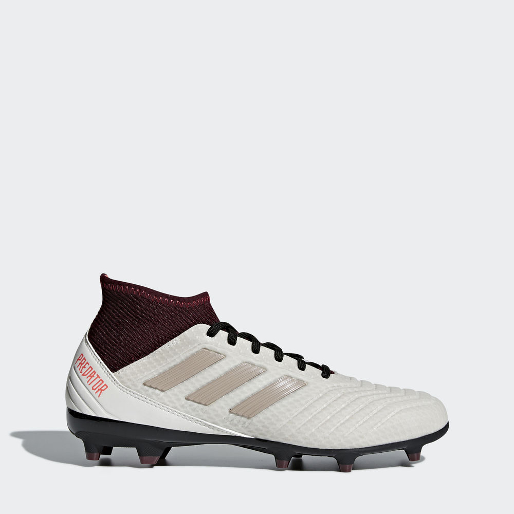 Adidas Predator 18.3 Firm Ground - ποδοσφαιρικα παπουτσια γυναικεια - Γκρι Μεταλλικός/Μπορντο,Μέγεθο